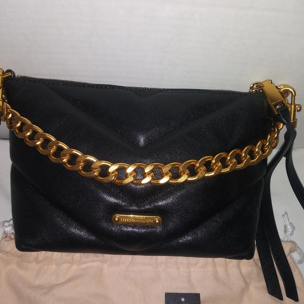 Rebecca Minkoff black leather bag